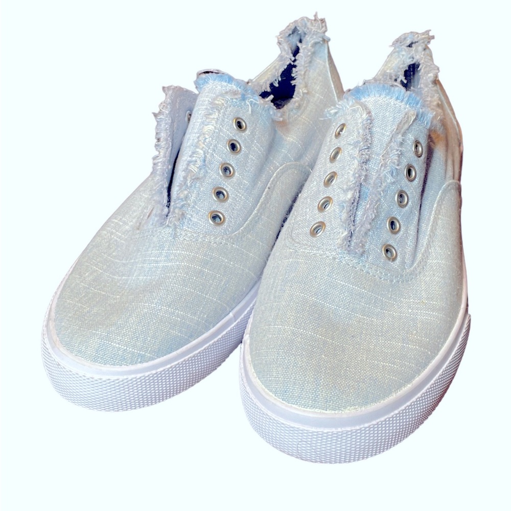 Austin Clothing Co. Raw Edge Light Blue Sneakers - Picture 2 of 10